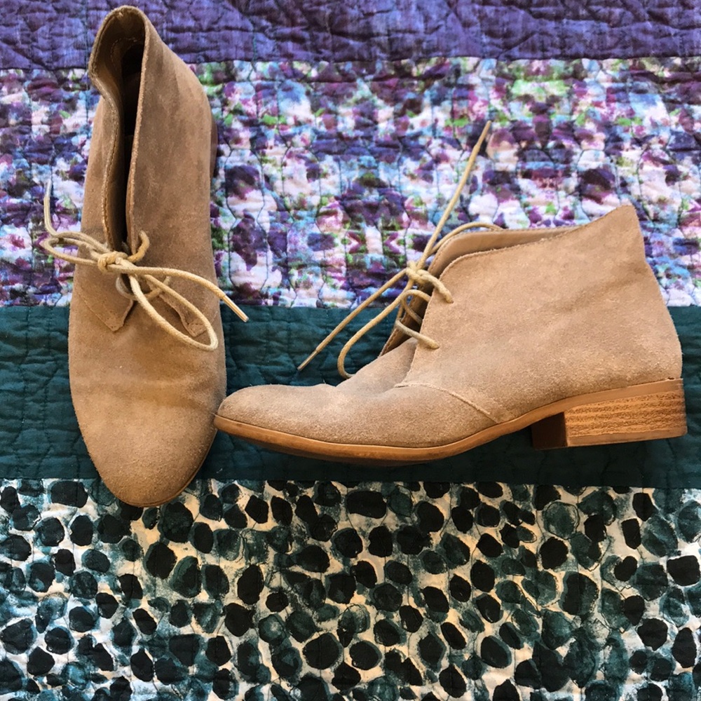 Grey Suede Booties